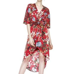 Alice + Olivia ‘Clarine’ Floral Print Wrap Dress